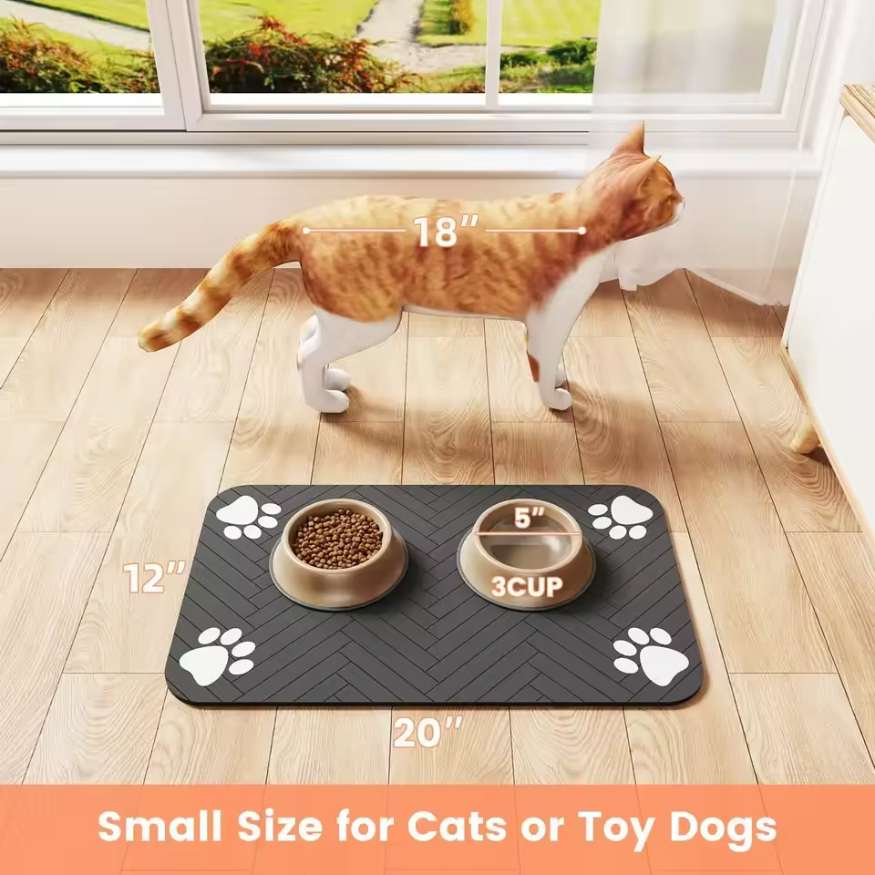 Waterproof Pet Feeding Mat for Dogs and Cats